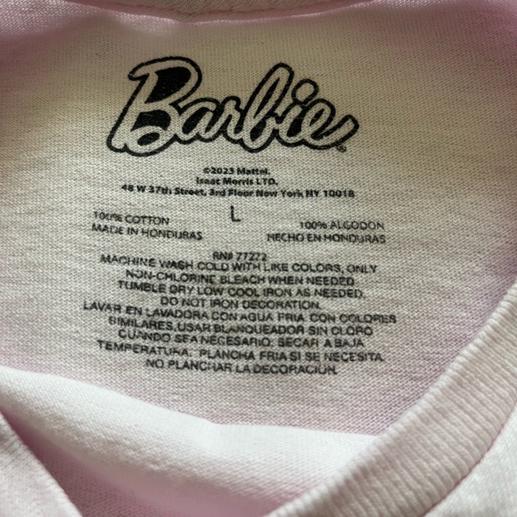 Barbie Light Pink Kids T-Shirt with Graphic Design - Picture 5 of 5